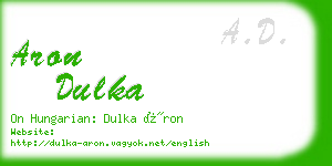 aron dulka business card